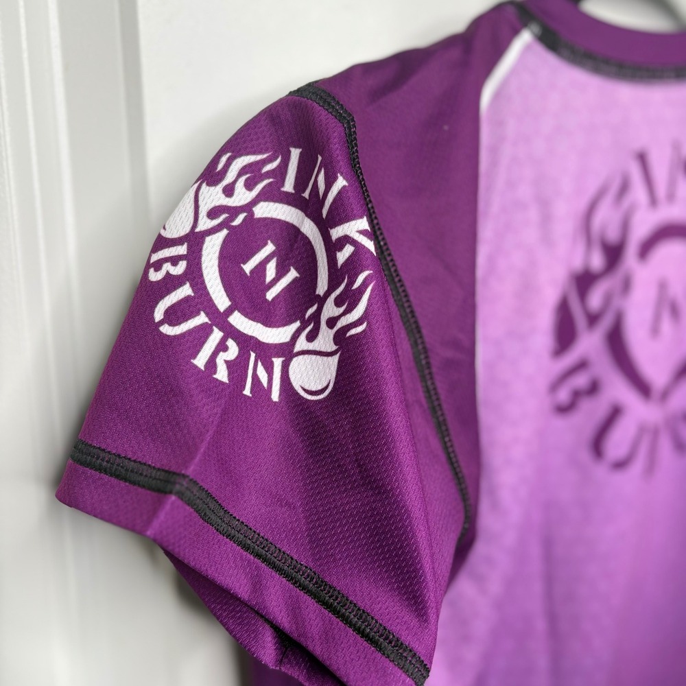 INKnBURN Run or Die Singletrack Mind Purple Tech Running Shirt Womens Small NEW - Picture 5 of 9